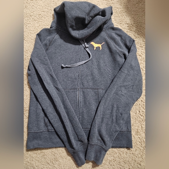 PINK VS Bling Vintage Sequin NYC LOVE PINK Full Zio Hoodie New York City - Picture 4 of 6